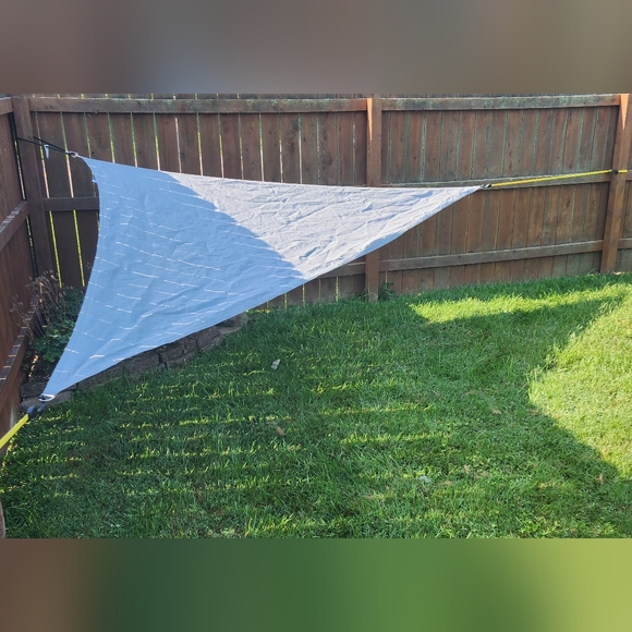Sun Shade/Sail Triangle 10x10x14 ft Light Gray - Picture 5 of 5